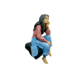 Floating girl wall decor figurine 5 cm mini modern lifestyle sculpture